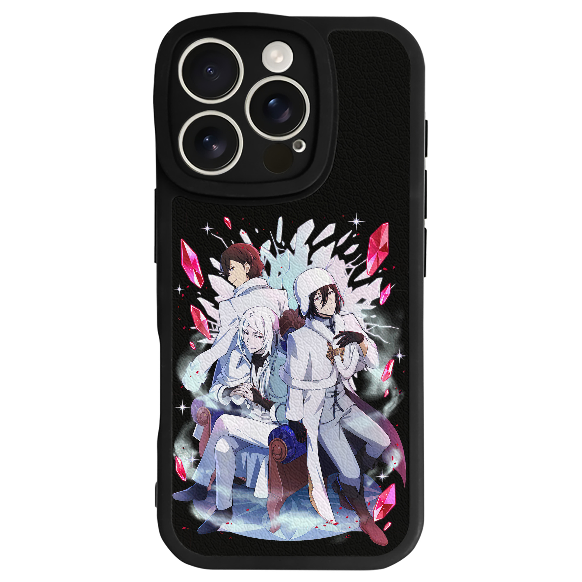 （画像用） 文豪ストレイドッグス Bungo Stray Dogs 【iPhone 16シリーズ対応】シリコンスマホケース（レザー調） 材質：シリコン